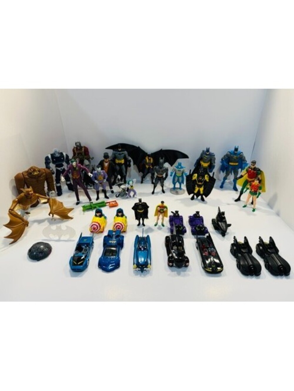 Vintage Batman Figure Vehicle Lot TAS Man-Bat Phantasm Clayface Super Powers 80'